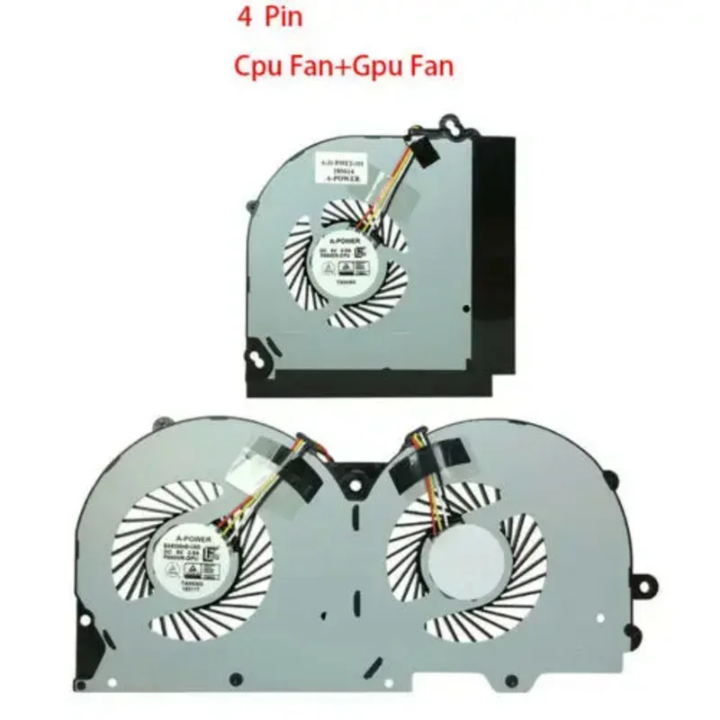 NEW CPU COOLING Fan & GPU fan for Clevo P950 P950HR P950ER T97 T96E T800 4 wire & 3 wire radiator fan