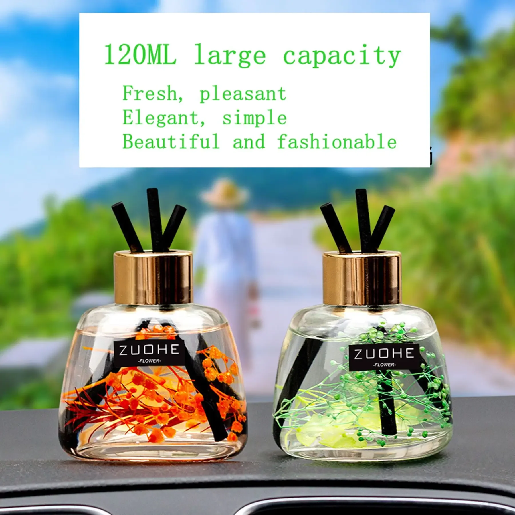 

120ml Fire Free Aromatherapy Home Aromatherapy Ornament Long lasting Light Aromatherapy Car Fragrance Decoration