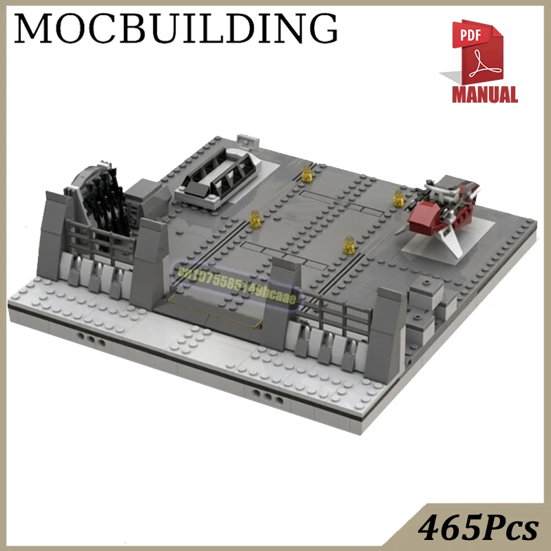 Sci fi Galaxy Battleship Model Space Robot Fighter Jet Bricks MOC Building Block Modular Diorama Base Construction Creative Toys
