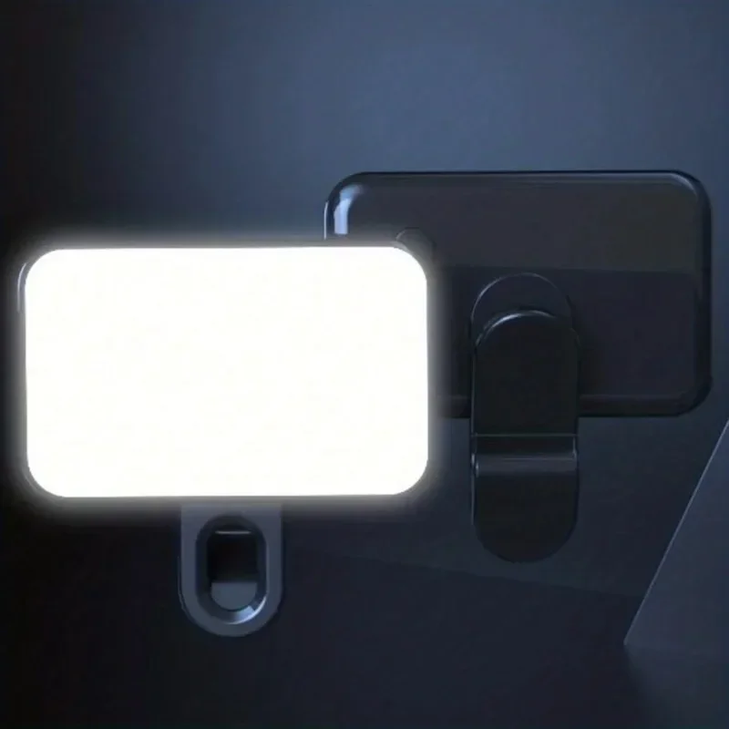 Protable LED Selfie Light Plus Adjustable Brightness Clip-On Phone Camera Rechargeable Fill Light for Mobile Phones&Computers