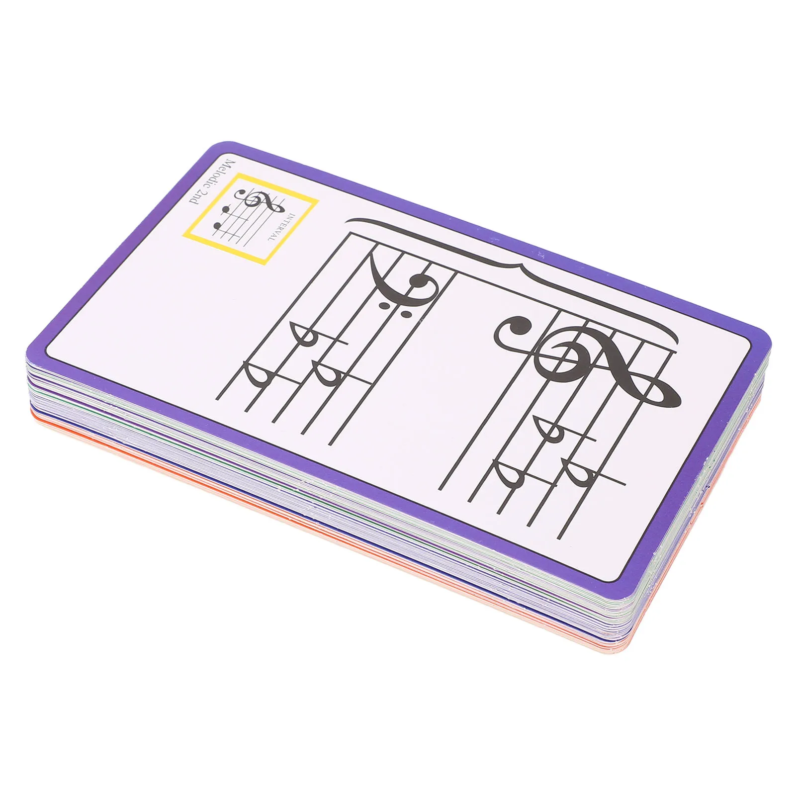 50 قطعة من بطاقات فلاش الموسيقى المزودة بالألوان على الوجهين بطاقات فلاش البيانو للتعلم #4