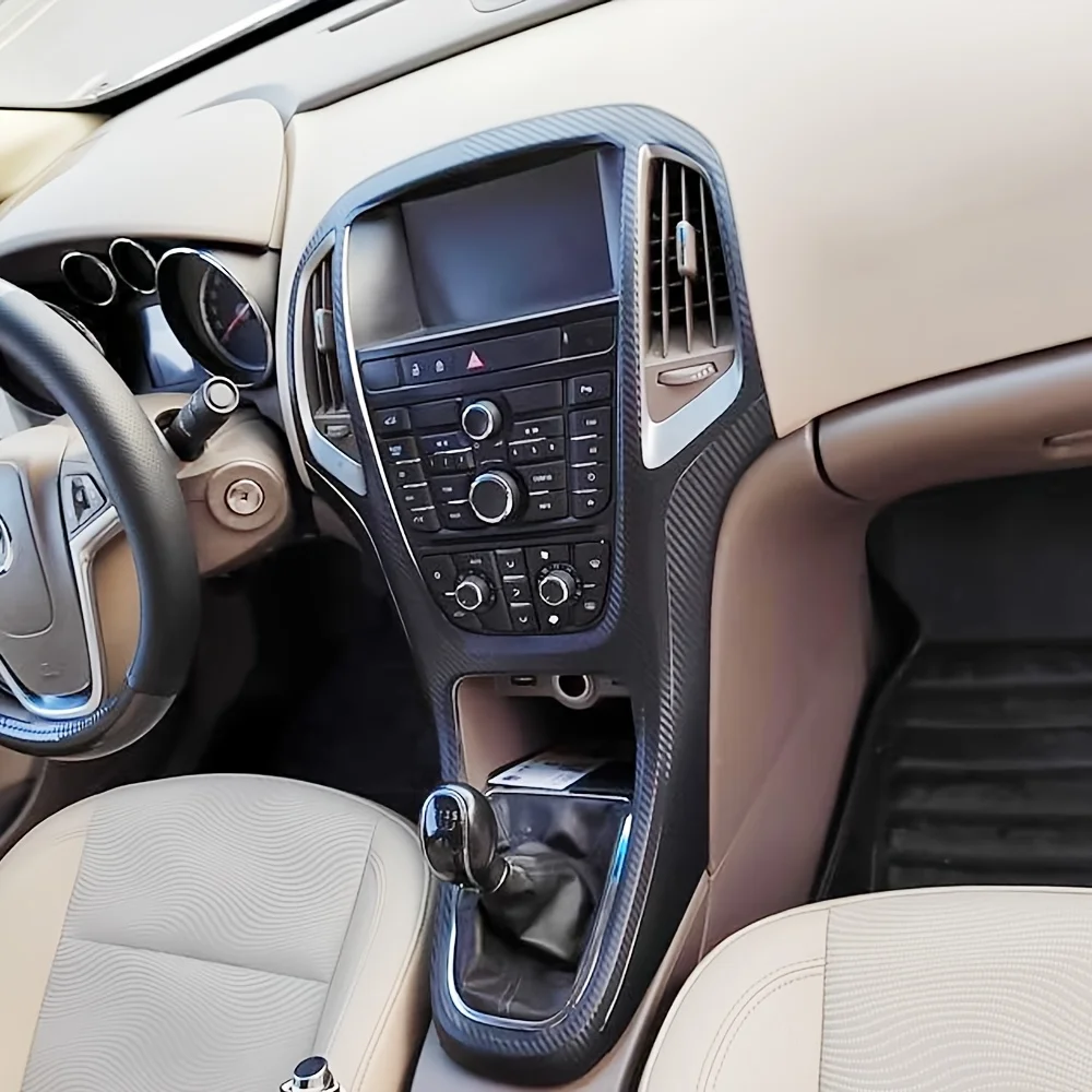 

for Vauxhall Astra 2011-2015 for Opel Astra Interior Central Control Panel Carbon Fiber Stickers Decals Car Styling Accessorie