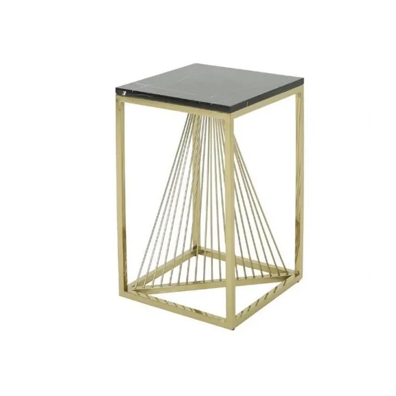 Mesa de centro redonda de Metal con diseño intrincado, base de aluminio humano, Color plateado, Glam moderno, gran oferta