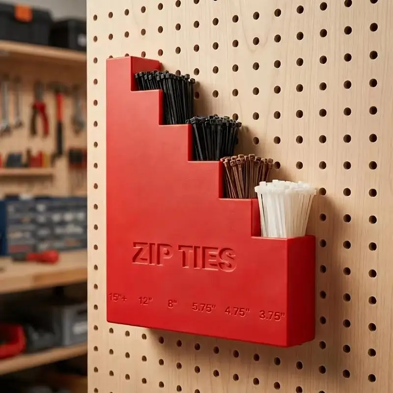 ~1Pcs Cable Tie Holder Multi-layer Wall Mount Zip Tie Organizer Rack For Garage Workshop Pegboard Tool Storage