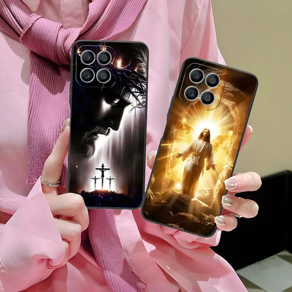 

Чехол для мобильного телефона «Иисус Христос» для Honor 90 80 70 60 50 30 20 10 9 8 7 Pro S SE Lite 5G, черный роскошный чехол для смартфона