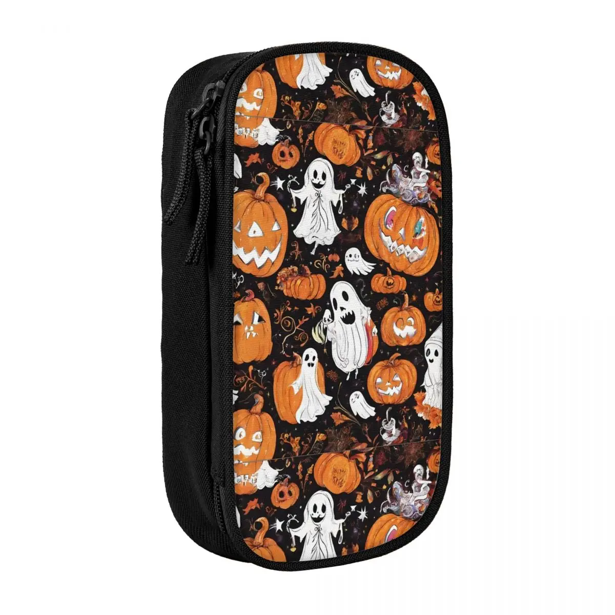 Halloween Pumpkins Ghosts Pencil Case School Pencil Case Double Layer Boy Girl Aesthetic University Pencil Pouch School Supplies