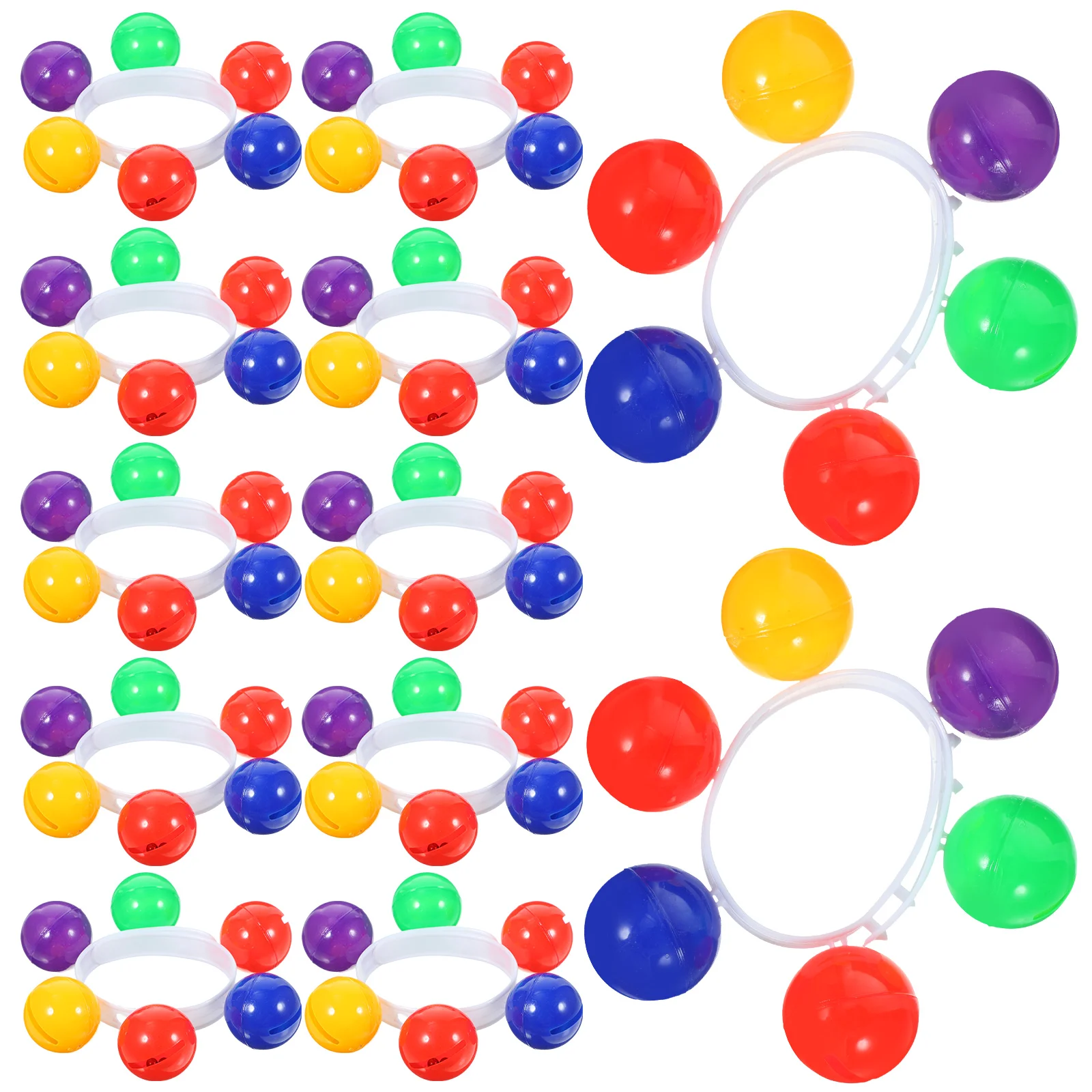 12pcs Wrist Bracelet Jingle Bells For Kids Baby Wrist Band Rattle Educational Dance Prop Ring Bell