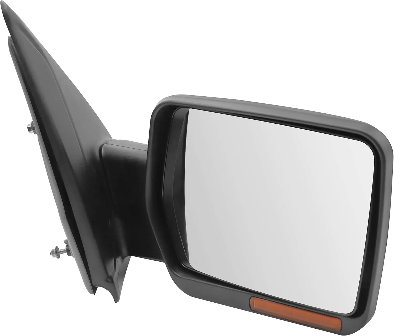 Towing for 07-14 F150 Pickup Truck, Glass Material, Black Color, Power Heated, Amber Signal, Driver Side Replacement