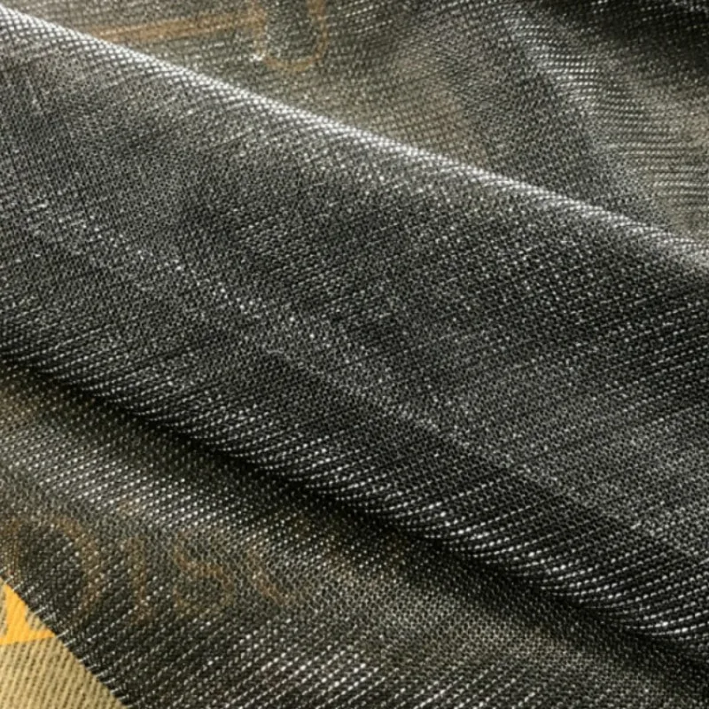 Black Sparkling Fabric Metallic Summer Thin Soft for Clothing Designer Diy Sewing Material By The Meter Wholesale Cloth