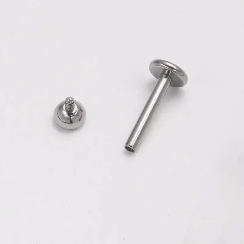 10pc 1pc F136 Titanium Round Lab Piercing Internal Thread Monroe Lip Ring Tragus Helix Earring Nose Stud Body Piercing Wholesale