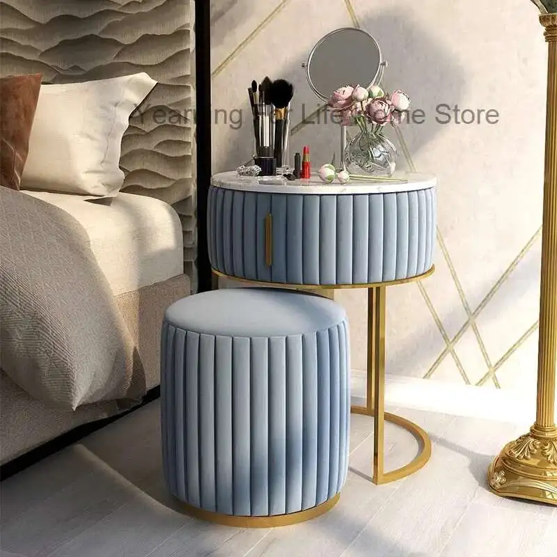 

Bedside Bedroom Ultra Small Mini Single Makeup Dresser Cabinet Instagram Dresser Vanity Set with Lighted Mirror Home Furniture