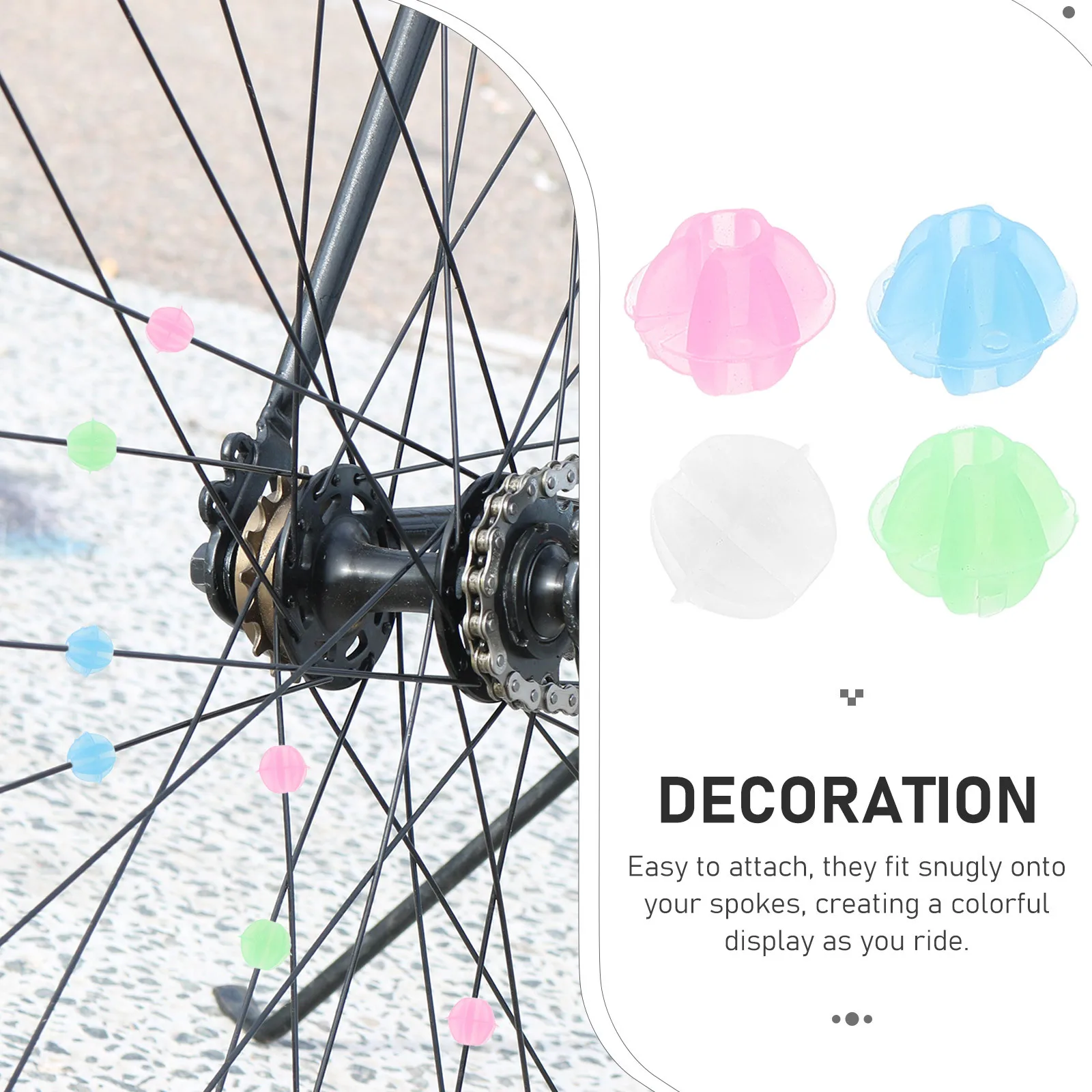 36 Buah Manik-Manik Jari-Jari Sepeda Klip Plastik Berbagai Warna Dekorasi Roda Sepeda Aksesoris Bersepeda Gantungan Sepeda Keren