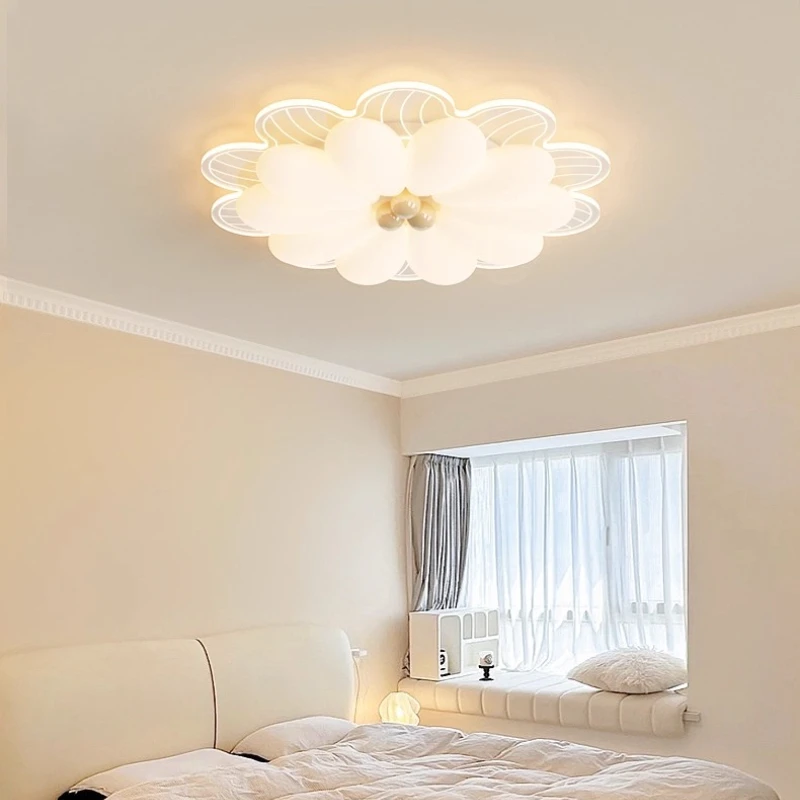 Cream Style Iron Ceiling Lights Eye Protection Simple Modern Room Decoration Study Ceiling Lamps Elegant Indoor Art Luminiares
