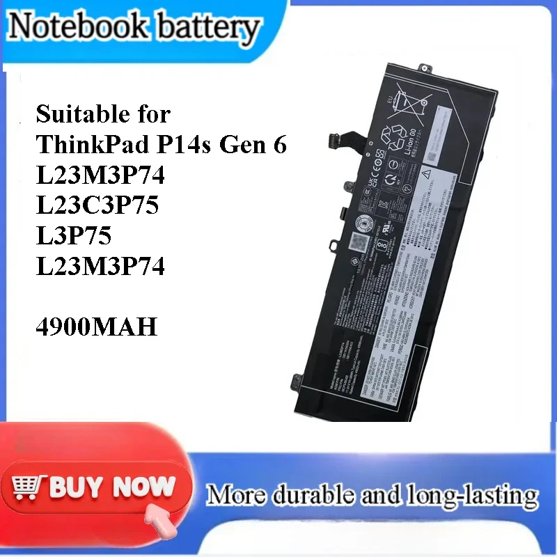 [NEW] for ThinkPad P14s Gen 6 Battery L23M3P74 L23C3P75 Laptop Internal Li-ion Power Cell