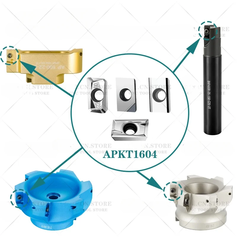SIQI APMT1135 APMT1604 APKT1604 APKT MA G2 herramientas de fresado de insertos de carburo de torneado de aluminio APKT1135 1604 insertos