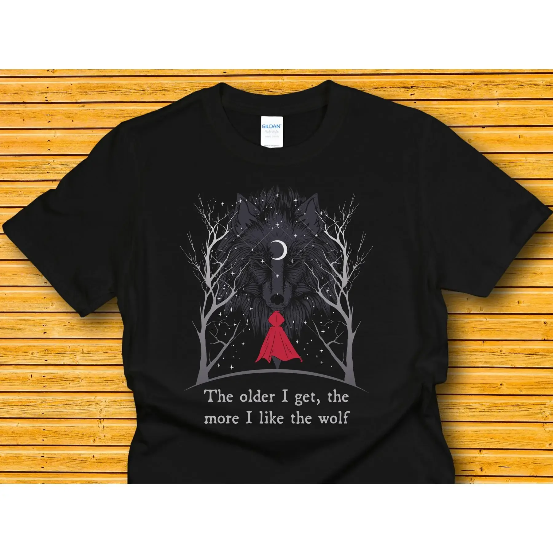 

Little Red Riding Hood T shirt I like the Wolf Fairy tale Women s Motivational 2085DB