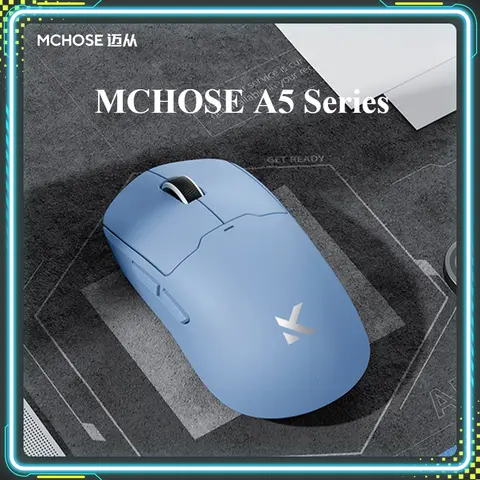 MCHOSE A5 Pro Max Ultra Series Gaming Mouse Paw3395 Lowdelay Leve Sem Fio Tri-Mode Ratos Personalizados PC E-Sport Acessório Presente