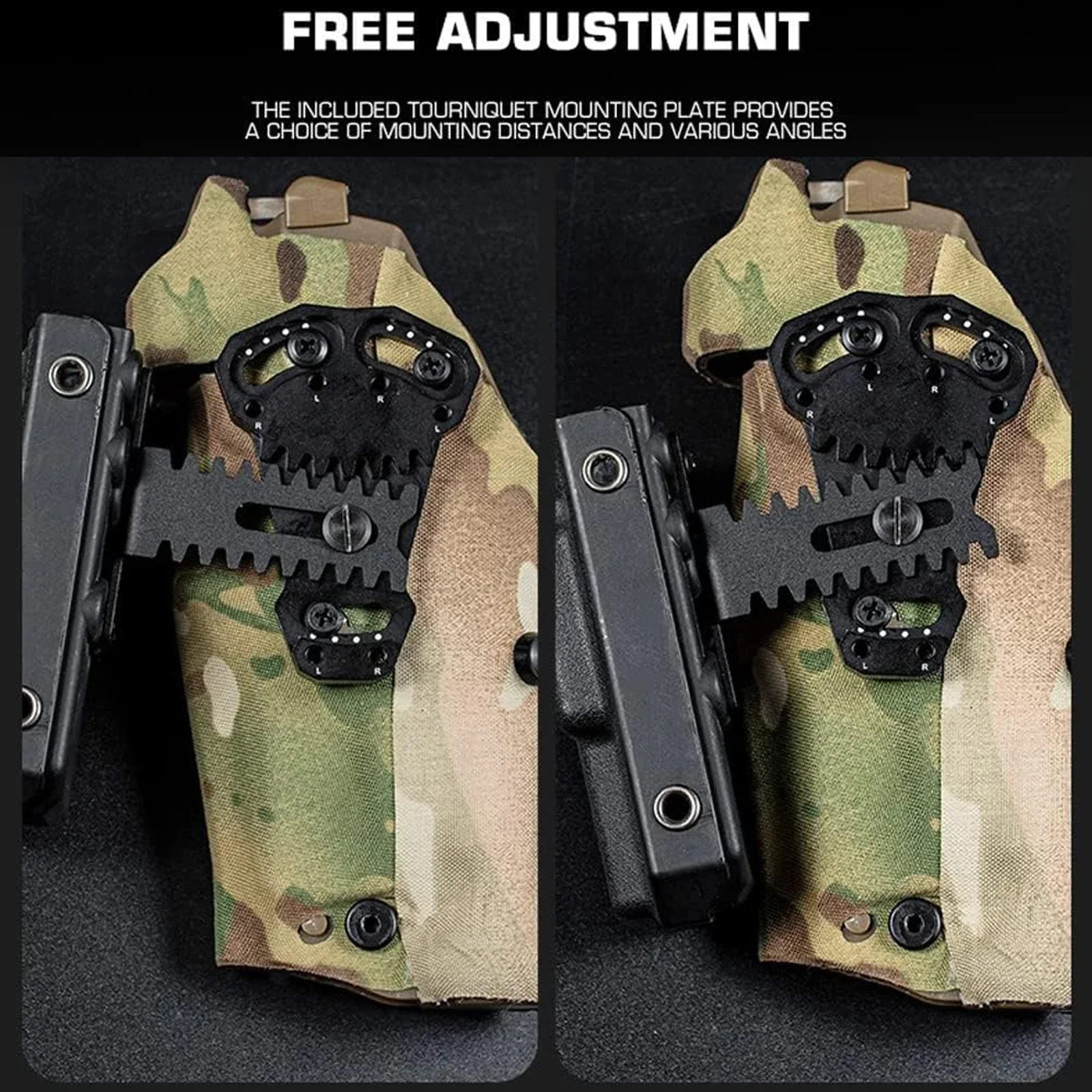 ยุทธวิธีปืนพกอะแดปเตอร์สําหรับAirsoft Holster QLS Extensionสามารถพกพานิตยสาร/Hemostaticกล่อง/ยุทธวิธีฟังก์ชั่นกล่องT