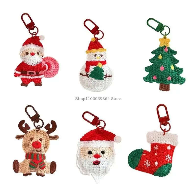 

Funny Pattern Backpacks Toy Christmas Plush Weaving Winter Soft Pendants for Women and Children