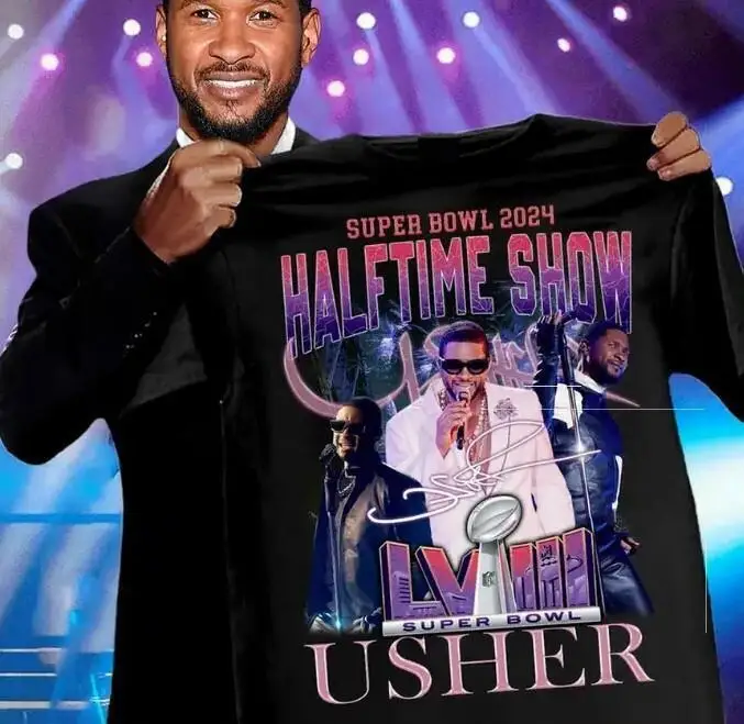 2024 Halftime Show Usher T Shirt Vintage 2024 Halftime Show Usher T Shirt