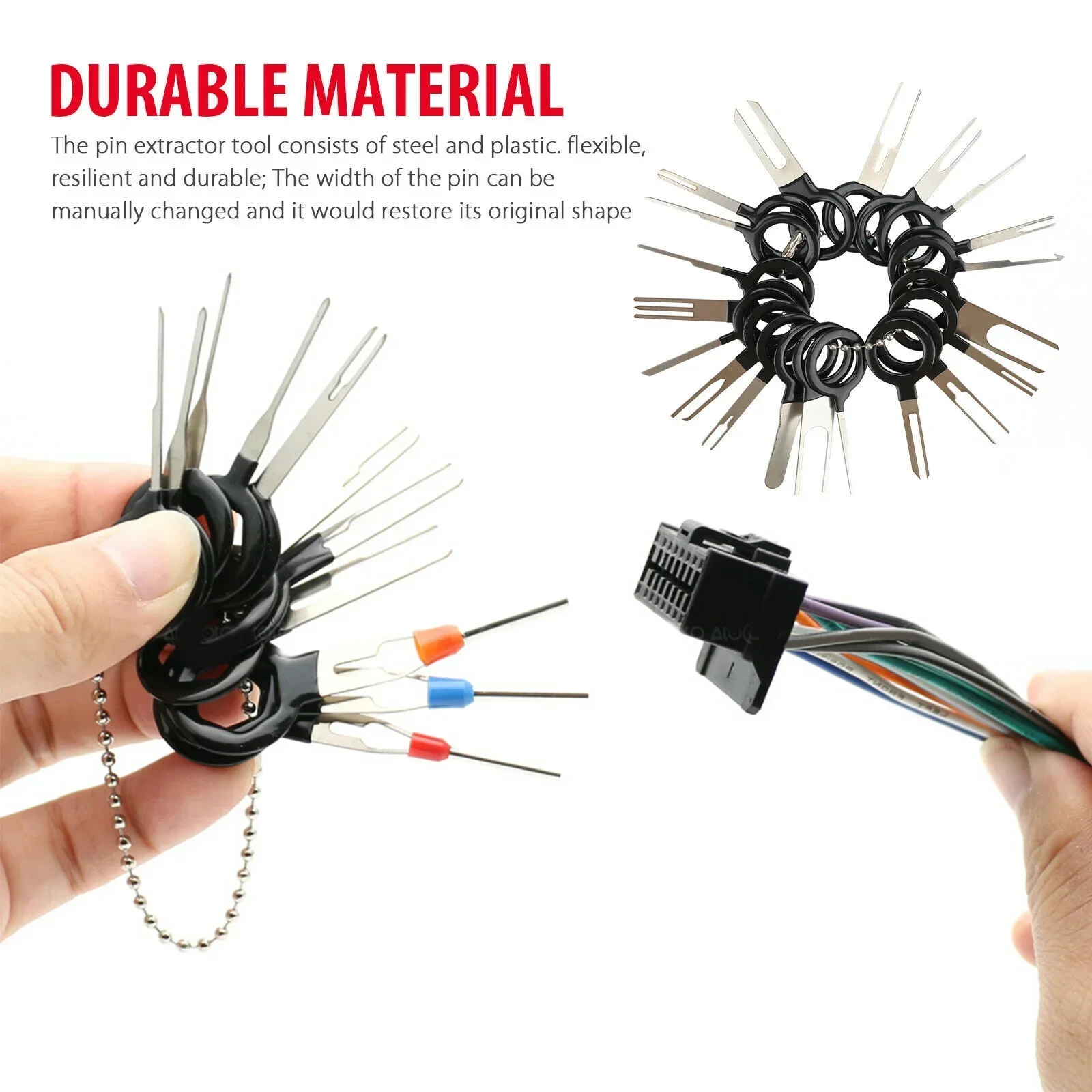 Wiring Crimp Wire Terminal Removal 39pcs Car Connector Kit Needle Ejector Stainless Steel Electrical Practical