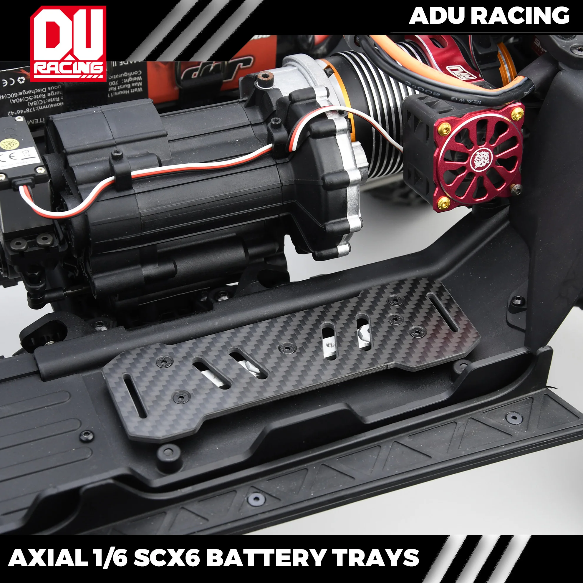 ADU RACING 7075-T6 ALU BATTERY TRAYS FOR AXIAL SCX6 AXI251007