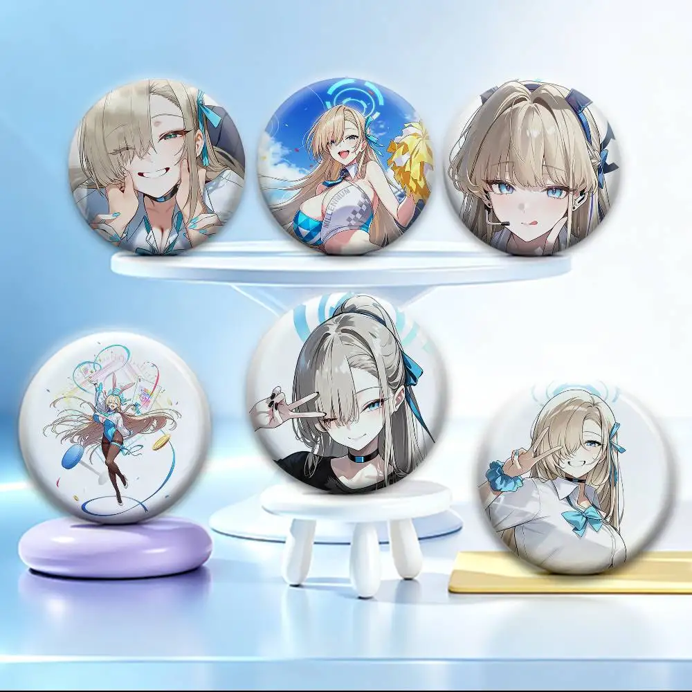 COOL I-Ichinose Asuna Blue Archive    Badges Creative Tinplate Button PinsBrooch Badge Clothes Backpack