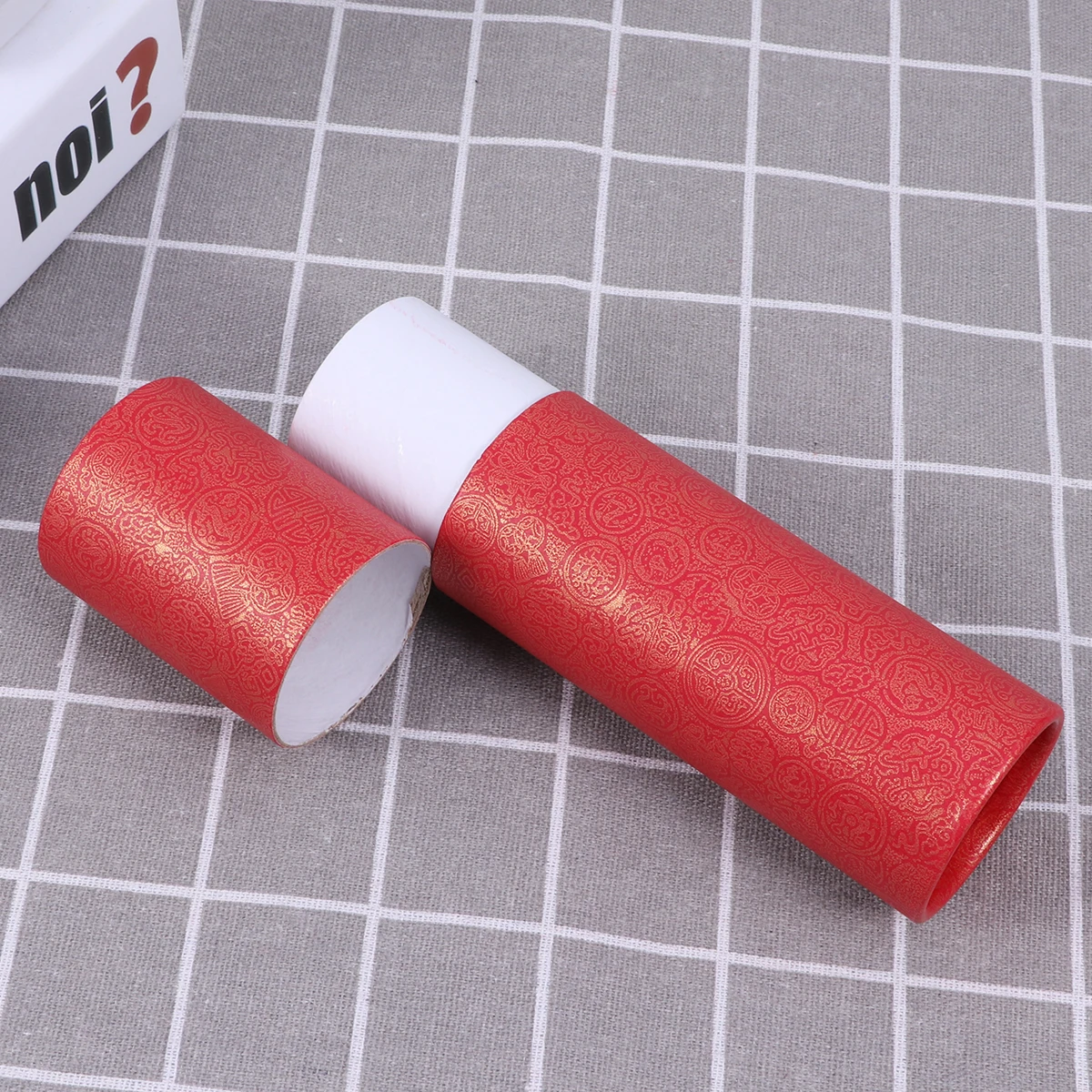 Photo Storage Tube 6 Inch Red Rigid Waterproof Poster Cylinder For Maps Paintings Artwork Large Prints Drawing Fishing Rods