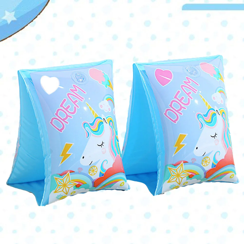 

1 Pair Adorable Unicorn Pattern Swim Rollup Floats Tube Water Wings Inflatable Armbands Flotation Sleeves for Kids Children