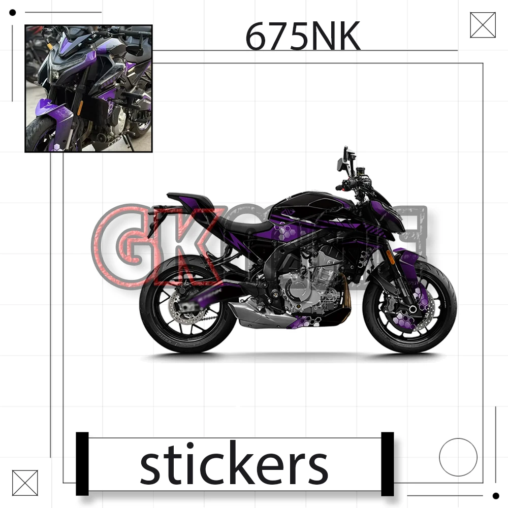 New For CFmoto 675NK 675 NK Motorcycle Sticker Protective Film Anti-slip Stickers Color Change Car Wrap Decorative Stickers