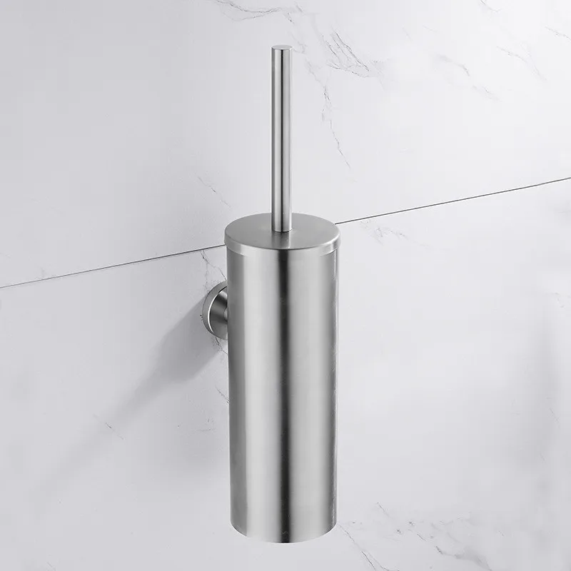 Brushed Gold Toilet Brush Holder with Brush 304 Stainless Steel Nickel/Black Bathroom Toilet Scrub Cleaning Brush Holder Set