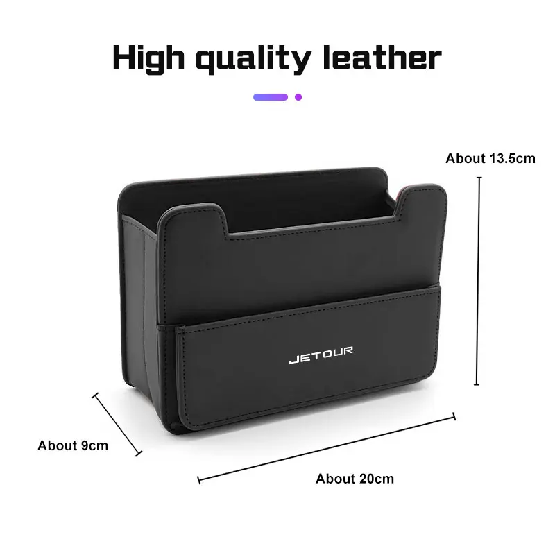 الجلود سلة المهملات باب السيارة صندوق تخزين لشيري جيتور T2 T3 X70 X70SM X90 X95 زائد المقعد الخلفي الأنسجة مظلة مفتاح المنظم #4