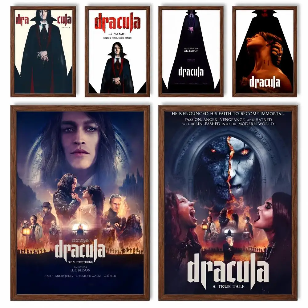 Gothic Romantic Fantasy Movie Dracula A Love Tale Poster Self‑Adhesive Waterproof Sticker House  Coffee Bar Wall Art Home Decor