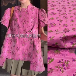 Brocade Jacquard Fabric New Chinese Style Relief Floral Yarn Dyed Jacket Dress Clothing Fabrics for Diy Sewing Cloth By Meters