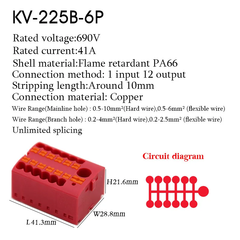 1 STÜCK 225 Serie Drahtverbinder Plug-in Elektrischer Klemmenblock Spleißbar Eins In Mehreren Out Splitter Führungsschiene Anschlussdose