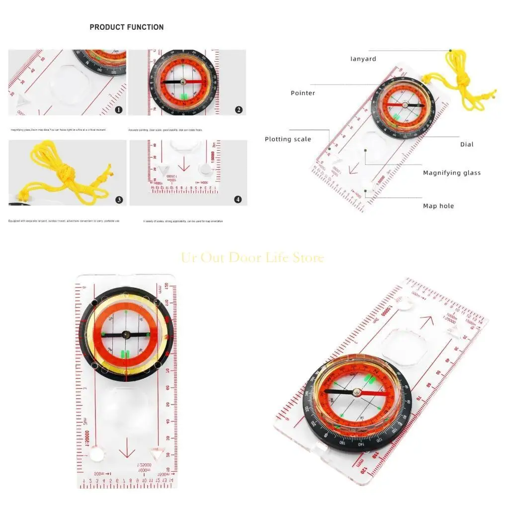 

77UF 2 шт. компасы для ориентирования, компасы для выживания в кемпинге для ориентирования, ходьбы