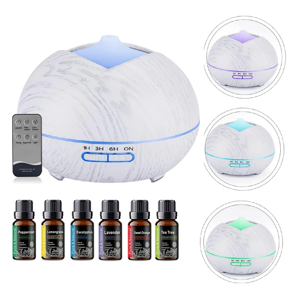 550 مل مرطب عطري Led عن بعد 7 ألوان متوافقة مع الروائح للمنزل