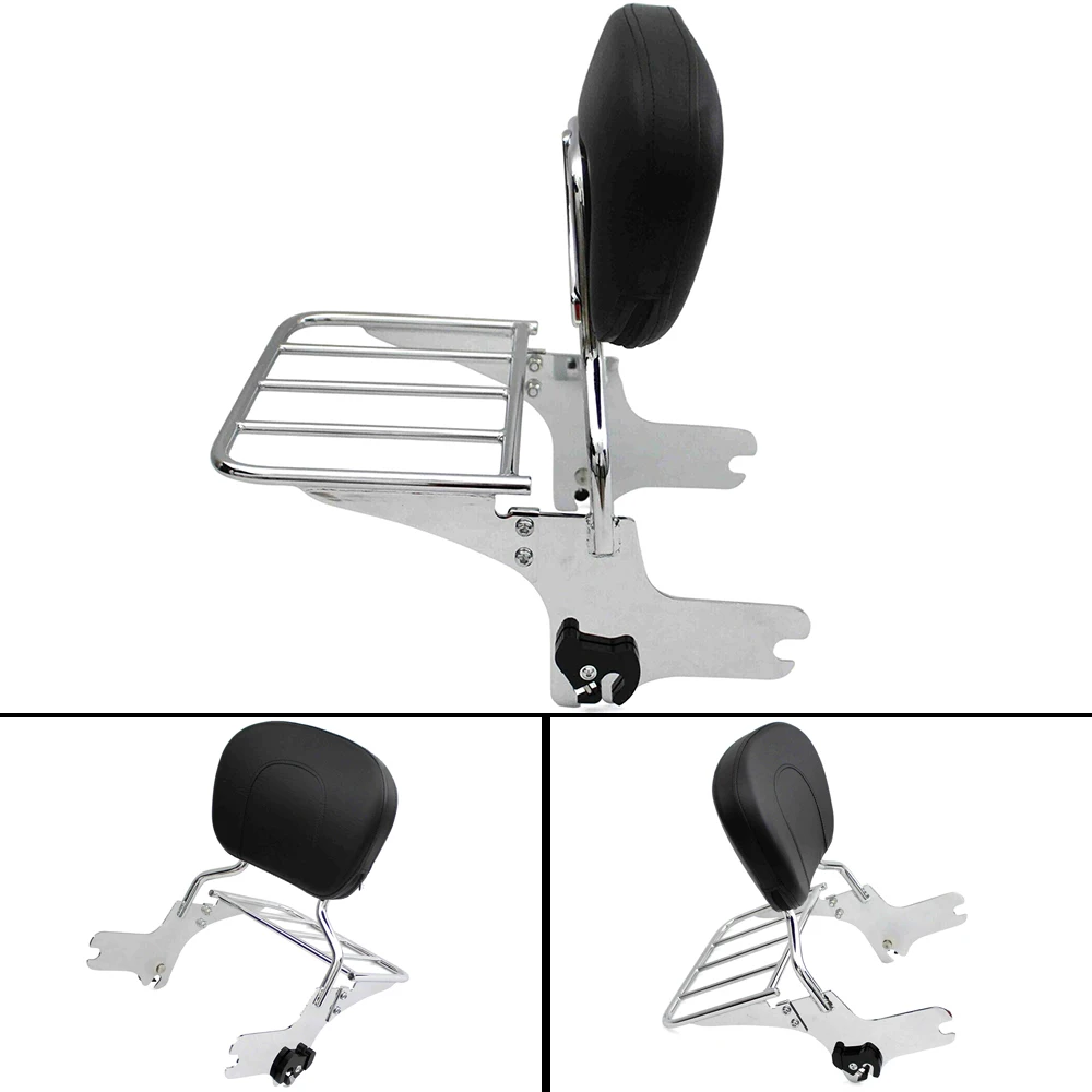 Ex Factory Price Quality Luggage Rack Backrest Sissy Bar Fit for  Electra Glide Ultra Classic Black
