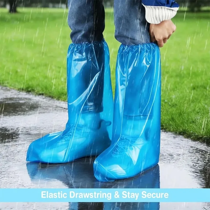 5/10/20Pairs Disposable Rain Shoe Cover Outdoor Rainy Disposable Shoe Cover Camping Non-slip Wear-Resistant Isolation Foot