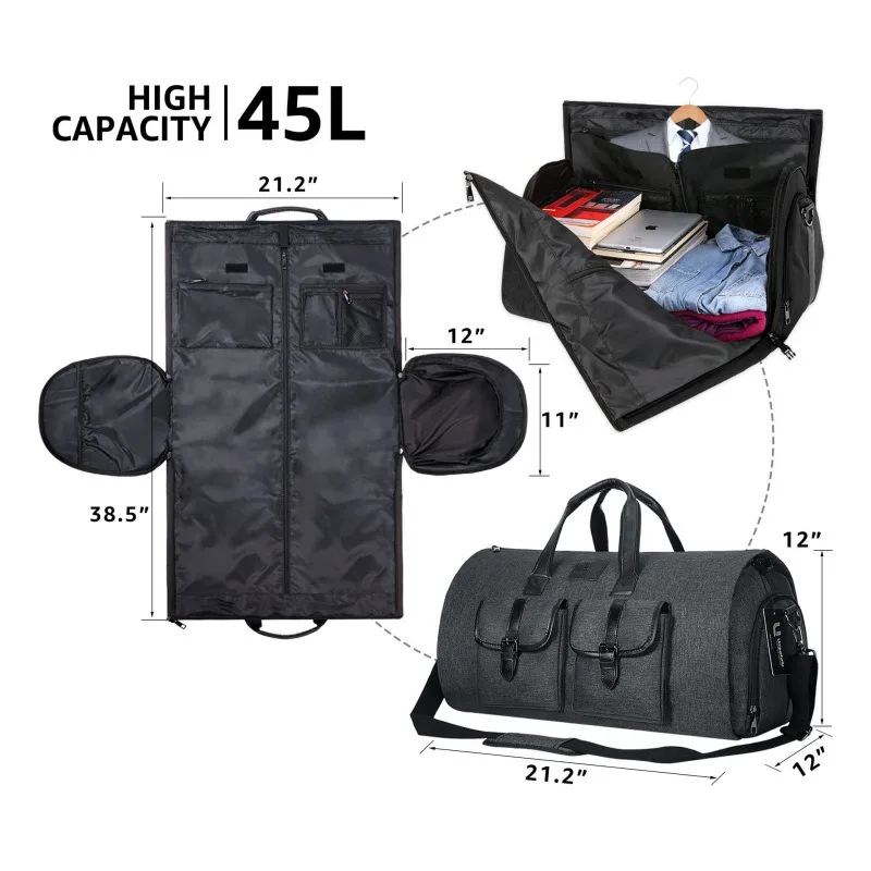 Hot Sale Men's Suit Bag Foldable Luggage Handbag Multifunctional Large Capacity Travel Leisure Travel Bag One Shoulder