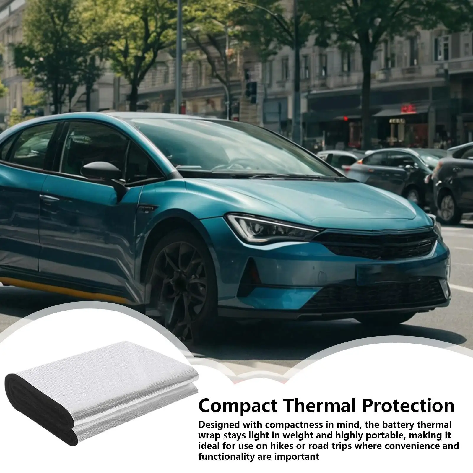 Battery Thermal Wrap 40.167.09 inch Fireproof Flexible Shield Battery Insulation Blanket for RV Trailer Boat Marine Cold Weather