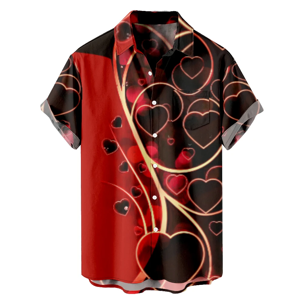 

2024 Valentine's Day T-shirts Summer Women Men Fashion Casual Short Sleeve Tee