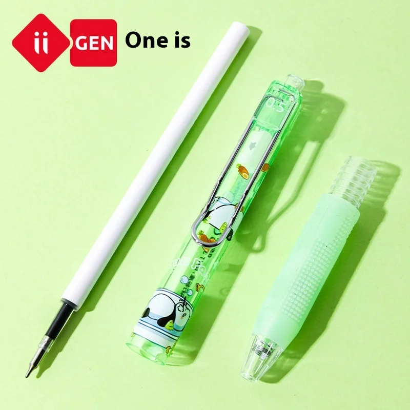 Iigen Stationery Kun Panda Little Magic Point Roller Ball Pen Originality Student Lovely Press The Neutral Pen Signature Pen