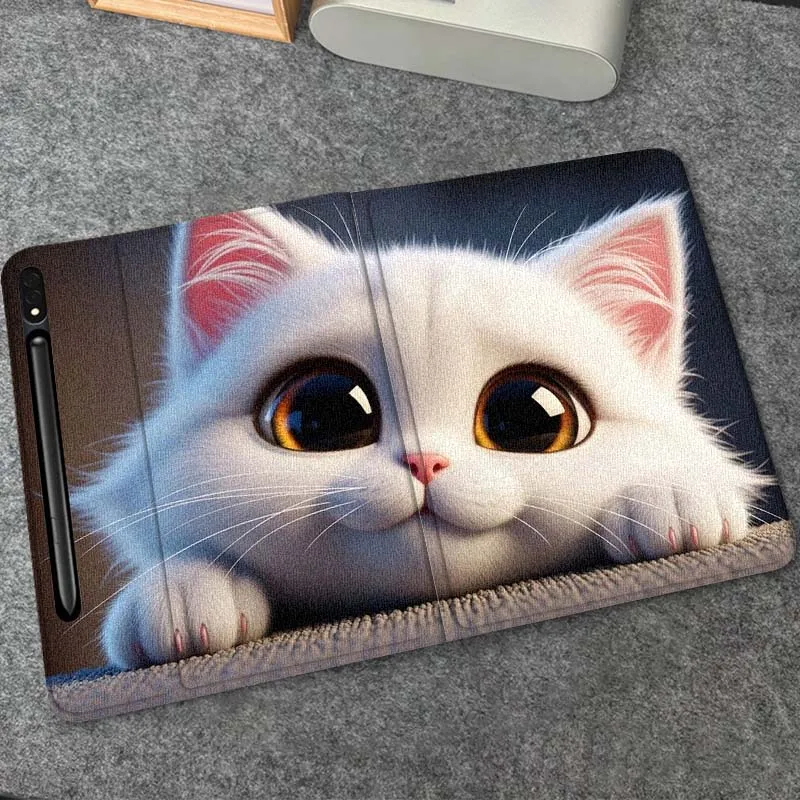 

Cat Popular Cartoon Cute Gift For Samsung Galaxy Tab S10 S9 S8 S7 FE Lite Soft Flexible Support Tablet Case