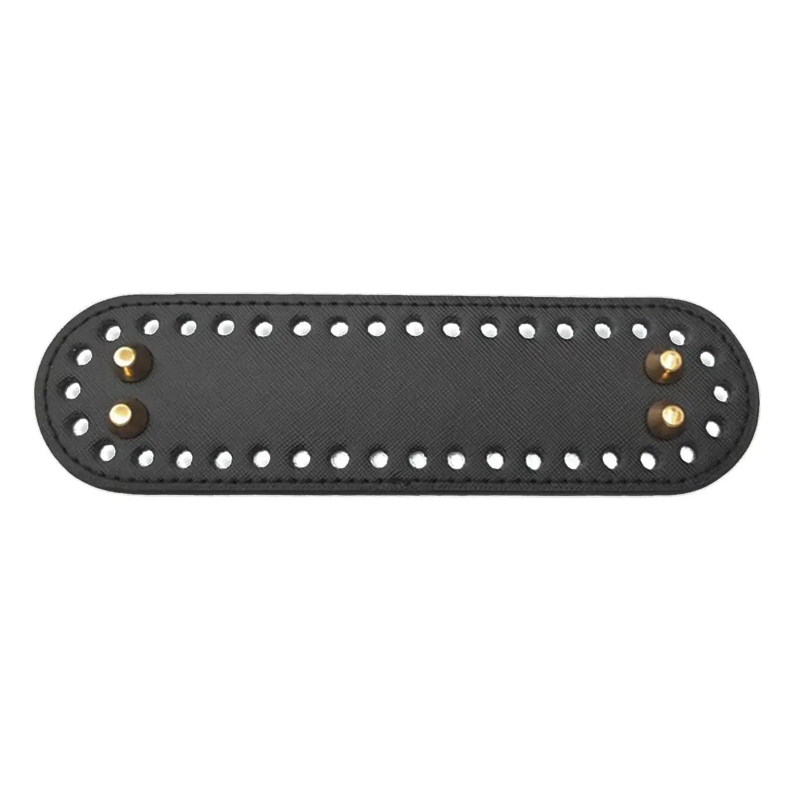 Oval PU Leather Bag Bottom with Holes for Crochet Knitting DIY Handbag Base Cushion Pad Purse Bottom Shaper Weaving Tool