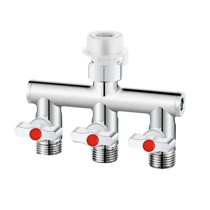 Washing machine faucet one point two adapter special one in two out three way water valve angle valve double control double