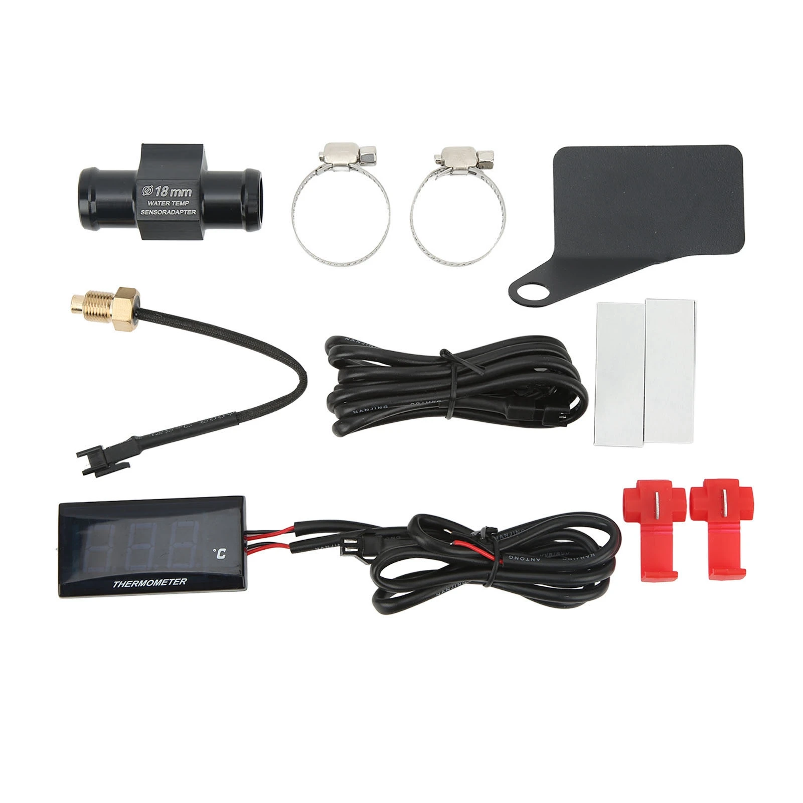 

Water Temp Gauge Waterproof Motorcycle Water Temp Meter 0℃ To 120℃ with 18mm Sensor Adapter for Modification