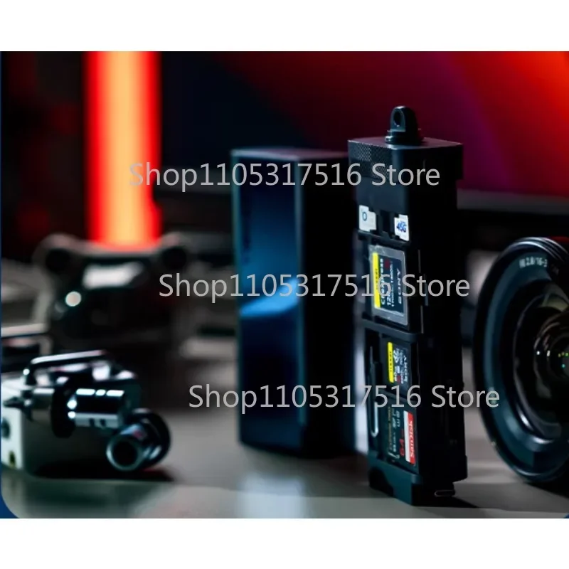 Portable Pro Reader Versatile CF Express A/B,SD TF and Micro SD Card Reader & Holder for Photo & Video Professionals