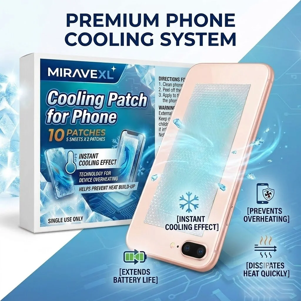 Quickly Cool Your Phone with Miravexl Gel Patches 10 Slim, Non-Woven Hydrogel Sheets Prevent Overheating & Battery Damage 10PCS