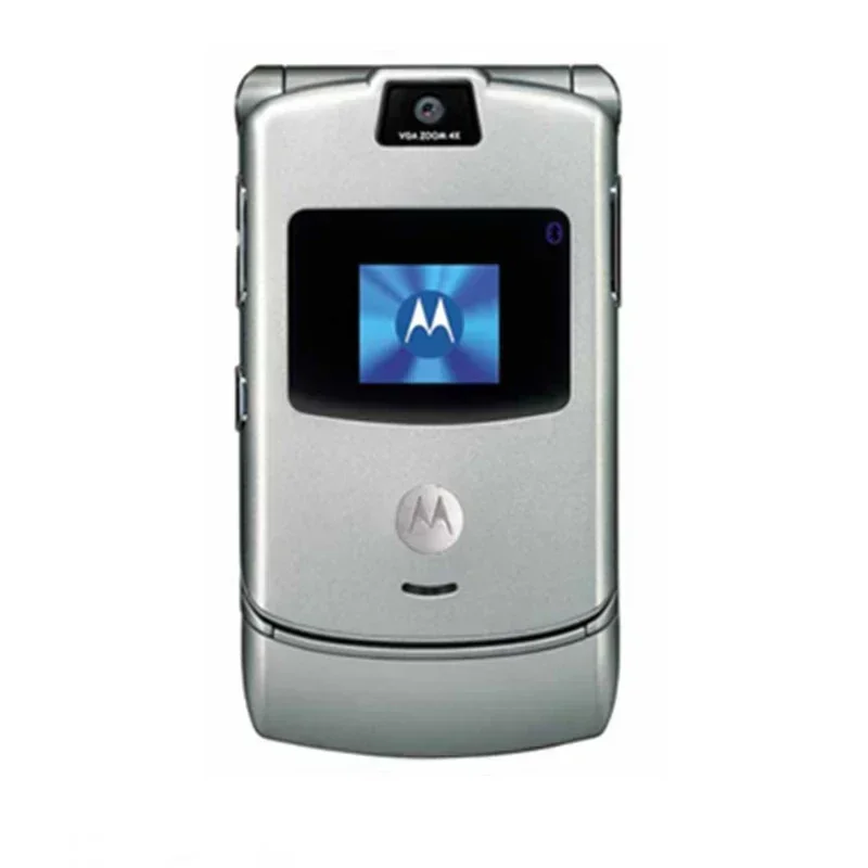 موتورولا RAZR V3 90% - هاتف بلوتوث أصلي غير مقفول بشاشة عرض مزدوجة مكالمة سريعة متقدمة GSM 850/900/1800/1900 جودة عالية